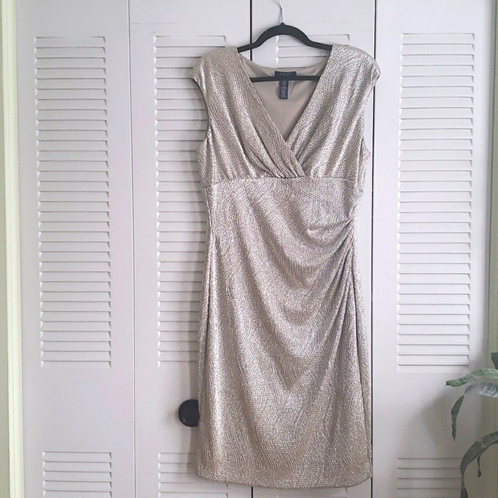 Chaps size 12 champagne gold